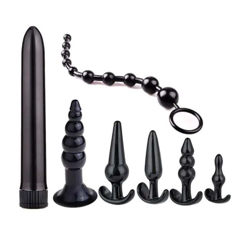 4/5/7/8Pcs/Set Silicone Butt Plug Dildo Masturbation Anal Plug Vaginal Plug Sex Toys Combination Anal Bead Dilator Toys for Gay