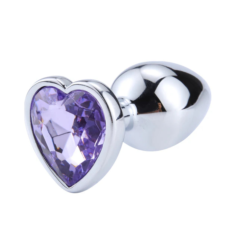 Crystal Anal Plug Hearts 