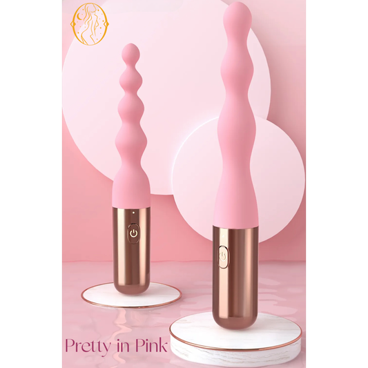 PRETTY IN PINK- Beaded Anal Vibrator