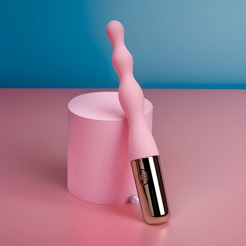 PRETTY IN PINK- Beaded Anal Vibrator