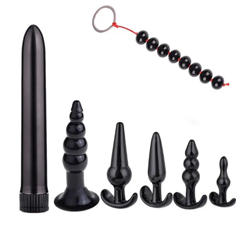 4/5/7/8Pcs/Set Silicone Butt Plug Dildo Masturbation Anal Plug Vaginal Plug Sex Toys Combination Anal Bead Dilator Toys for Gay