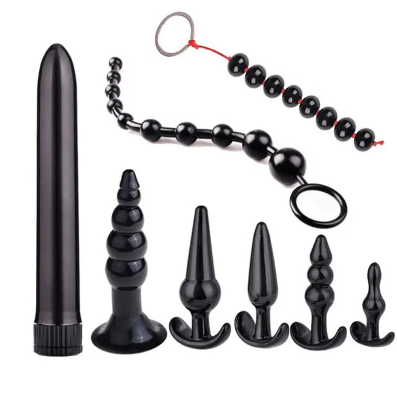 4/5/7/8Pcs/Set Silicone Butt Plug Dildo Masturbation Anal Plug Vaginal Plug Sex Toys Combination Anal Bead Dilator Toys for Gay