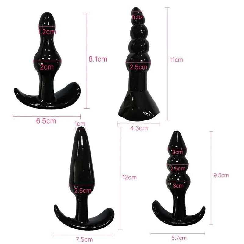 4/5/7/8Pcs/Set Silicone Butt Plug Dildo Masturbation Anal Plug Vaginal Plug Sex Toys Combination Anal Bead Dilator Toys for Gay